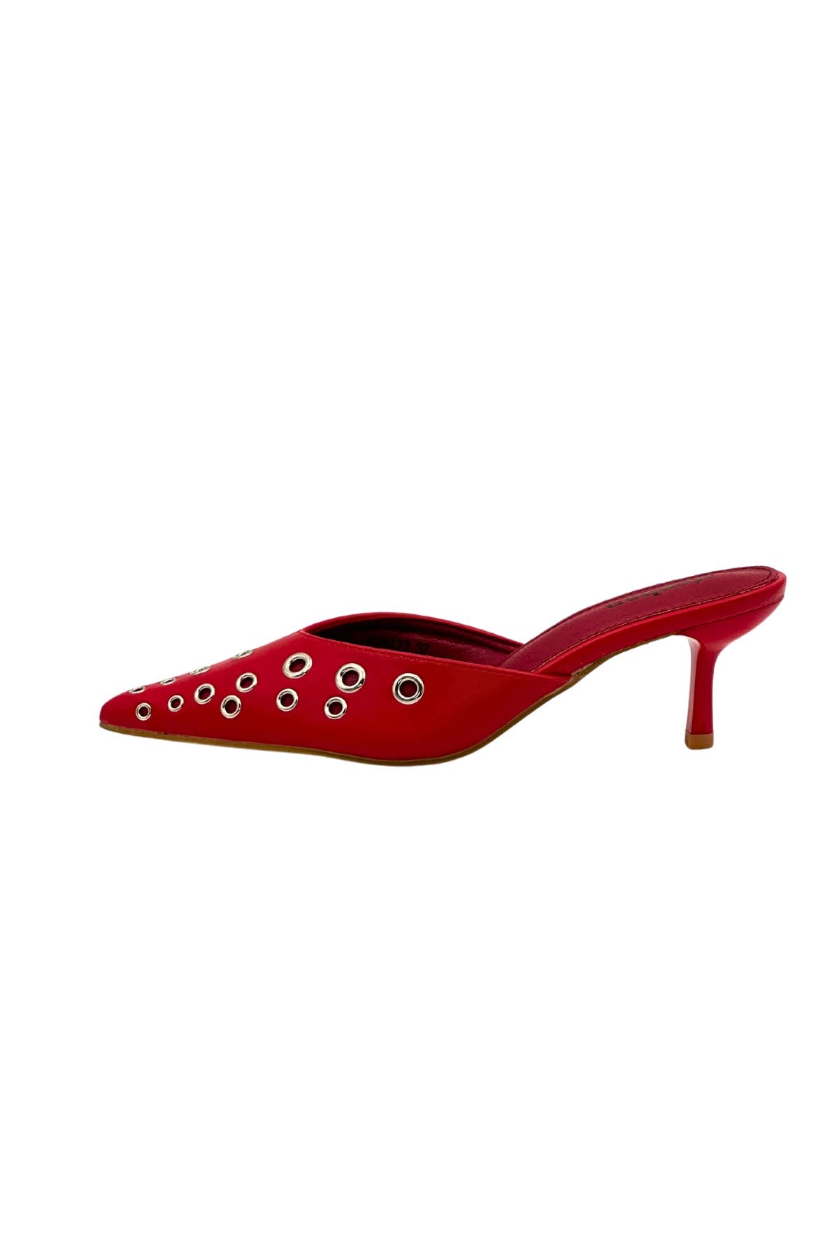 Stephan Paris - Wholesale High Heels - Women's - Pointed Mules with Metal Eyelets P-142312