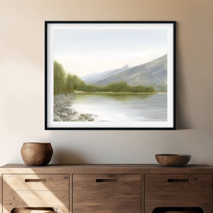 "Jenny Lake" a Horizontal Giclee Landscape Print for wholesale by Sara Forbush Art