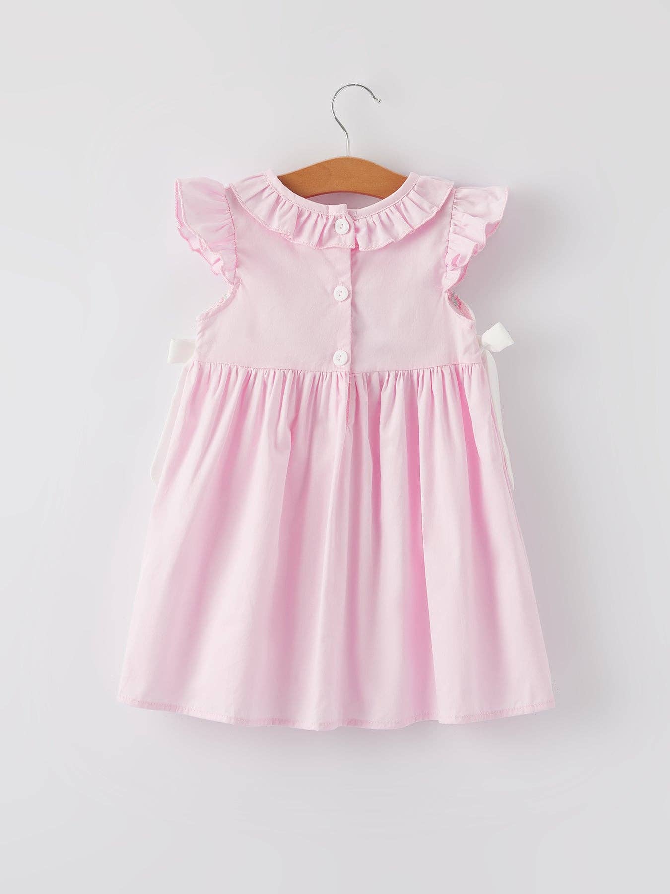 Rylee Faith Designs - Wholesale Dress - Kids - Pink  Smocked Church Christ Bishop Christening Dress5
