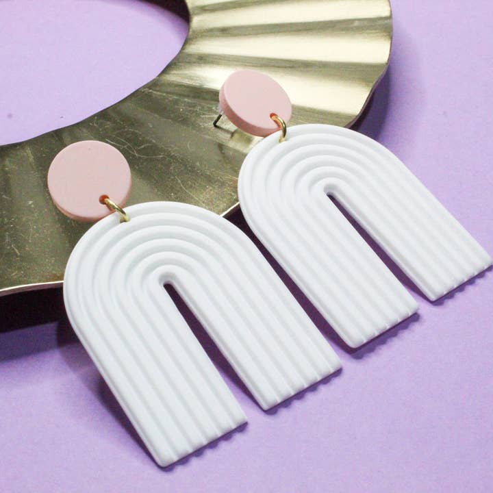 BELLA - Brincos Barro Polímero por atacado de Milou