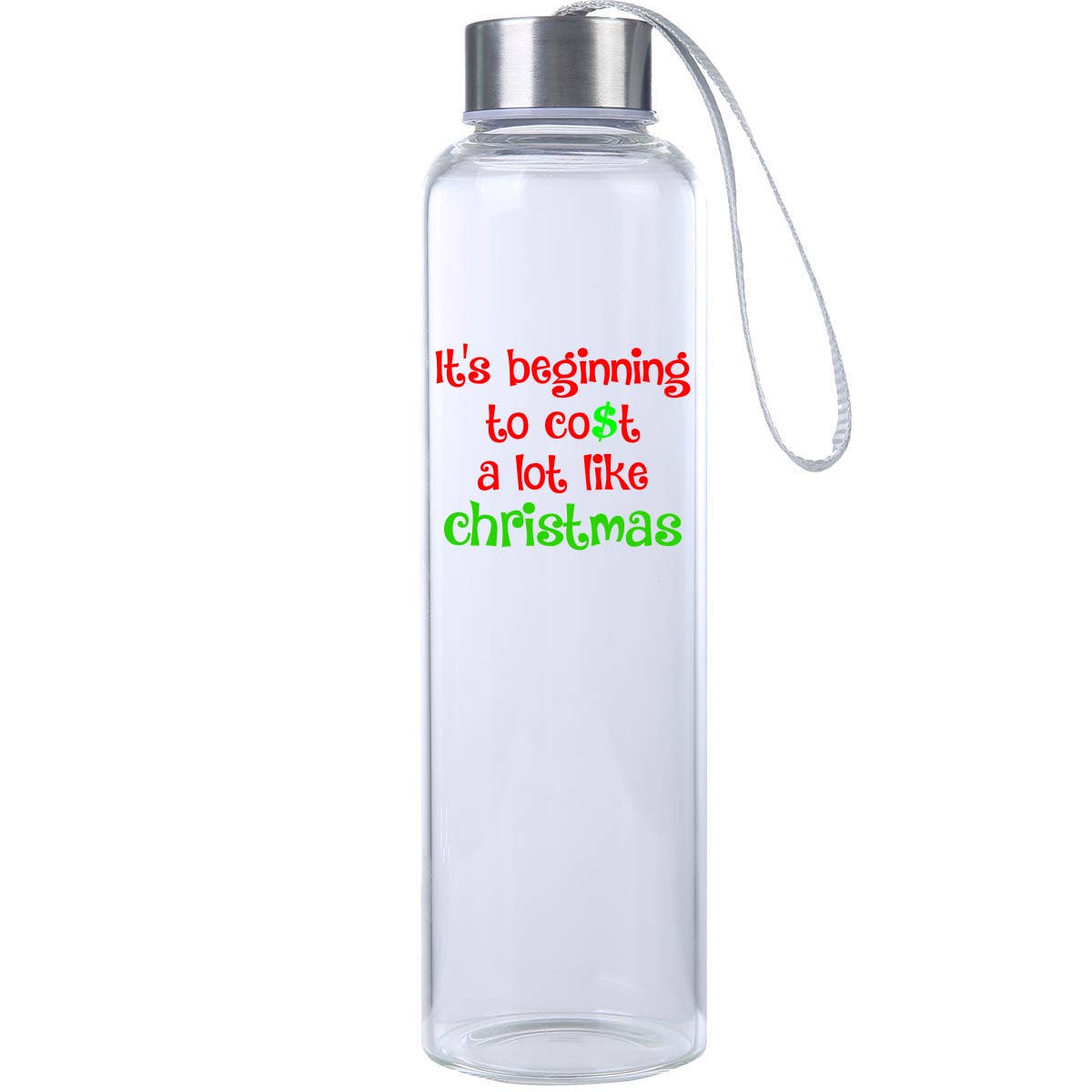 Made2Order - Wholesale Water Bottle - Christmas Holiday Glass Water Bottle15