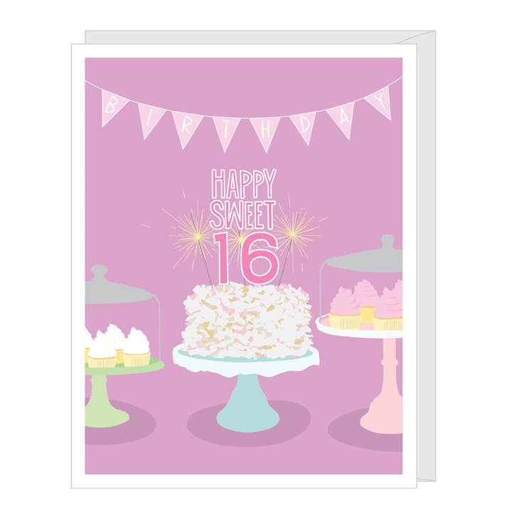 Apartment 2 Cards - Wholesale Birthday Card - Sweet Sixteen 16th Birthday Card