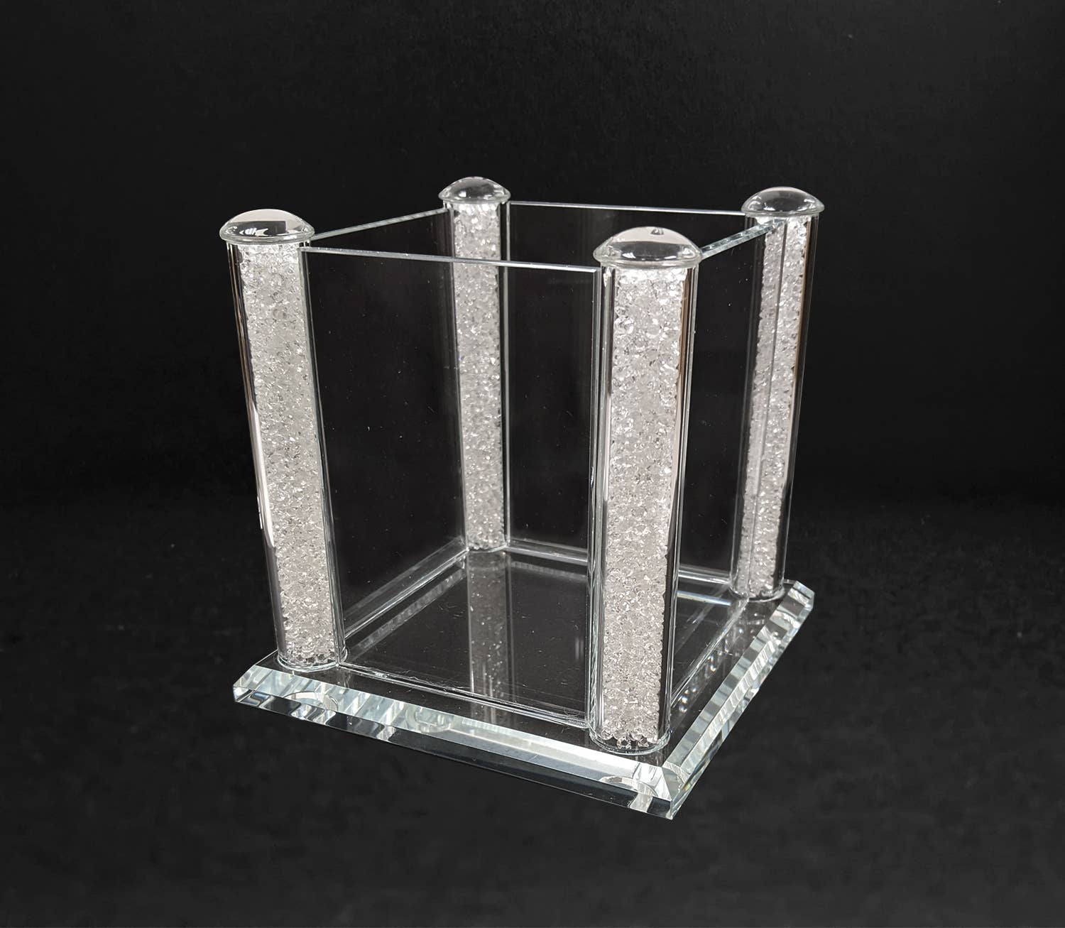 Collection by Nouvelle - Wholesale Utensil Holder - Clear Crystal-Filled Utensil Holder0