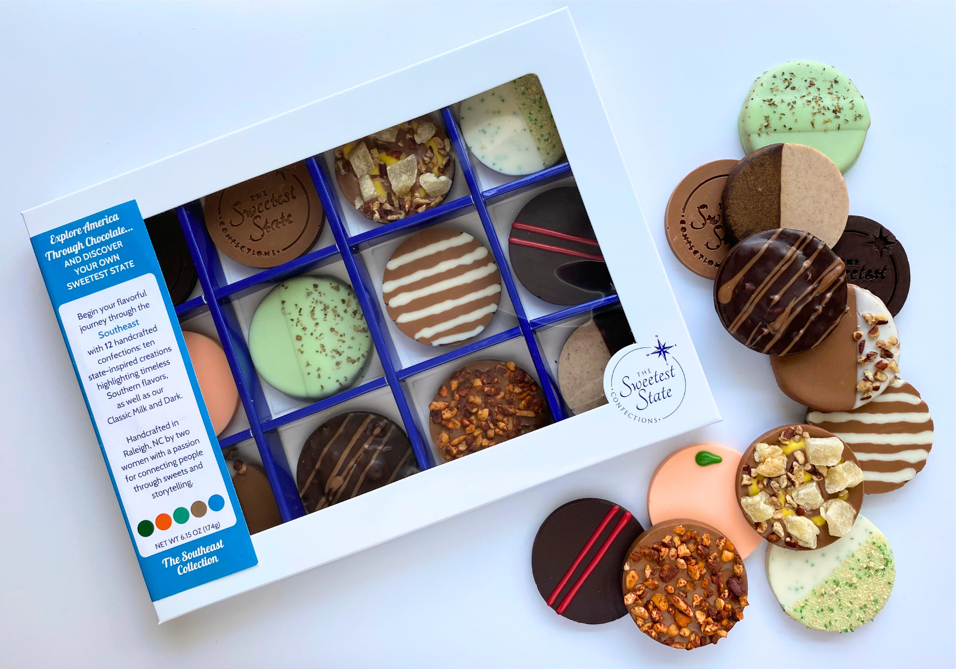 The Sweetest State Confections - Wholesale Chocolate Box - The Southeast Collection0