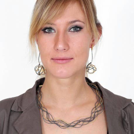 Hochdruck-Ohrringe-Design aus oxidiertem Silber und Bad für den Großhandel von Korczynski Design Jewellery