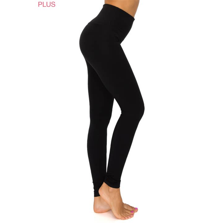 Leggings Depot - Wholesale Athletic/Lounge Leggings - Women's - Plus Size 5" Yoga Band Premium Solid Activewear Leggings