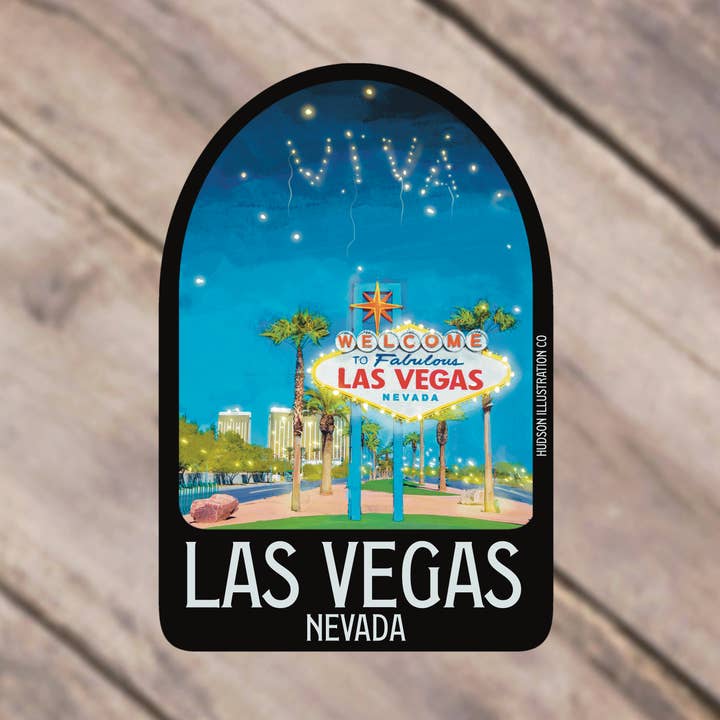 Las Vegas Nevada Sticker/Magnet/Print/Postcard for wholesale by About Town Co