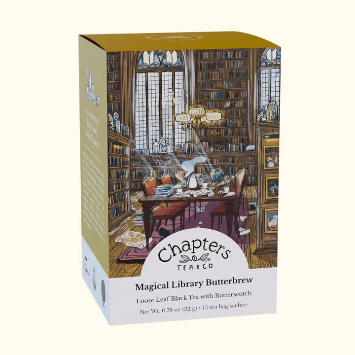 Magical Library Butterbrew Tea Bag Sachets for wholesale by Chapters Tea & Company
