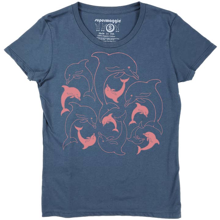 Dolphins Ulla Organic Tee for wholesale by Supermaggie @ Faire