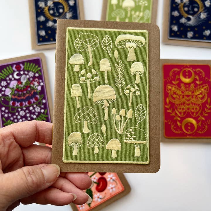 Rikrack – Caderno por atacado – Caderno de Bolso com Bordado de Cogumelos2