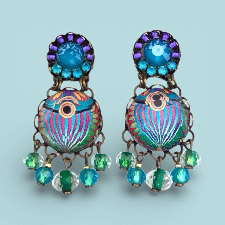 Drachen-Mono-Kristallohrringe für den Großhandel von melizijewelry