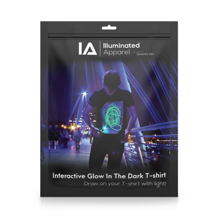 Illuminated Apparel - Wholesale T-Shirt - Unisex - Adults (Unisex) Interact Glow T-Shirts - Black/Green