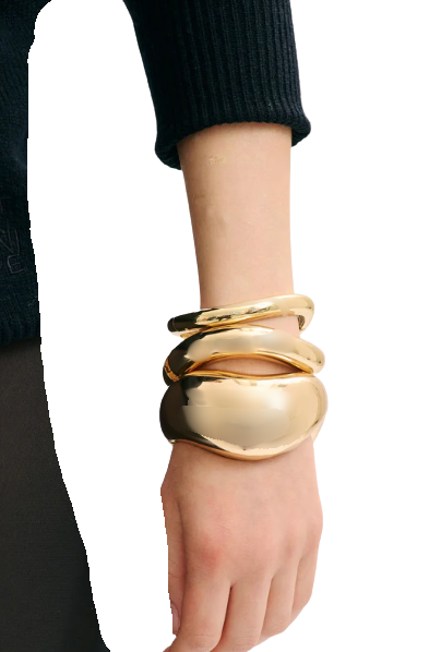 HoopLa - Wholesale Manchet-armband - Redactionele scharnierarmbanden 14K goud PVD - Gerecycled16