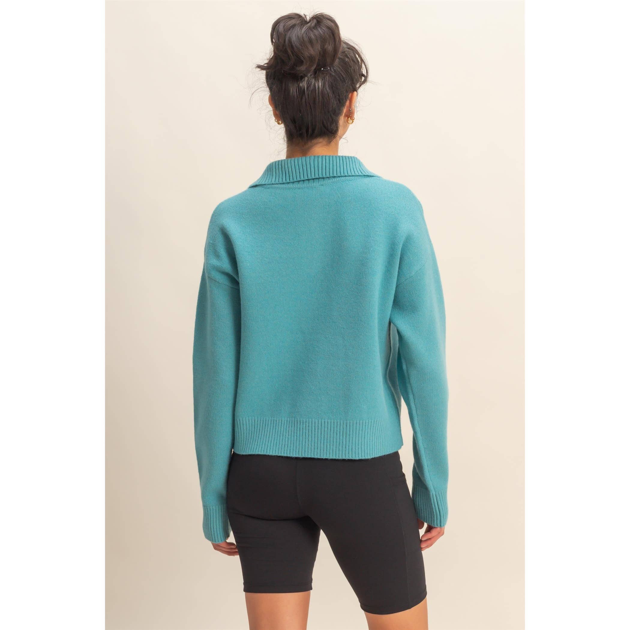 HYFVE - Vente Pull en maille – femme - Pull Classique à Demi-Zip11