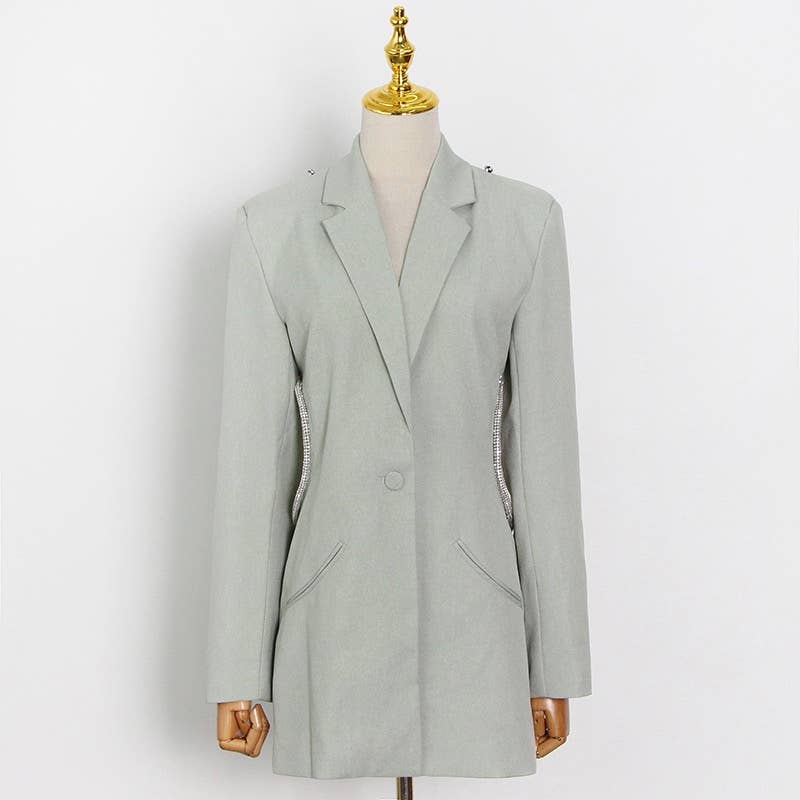 Productseeker – Casaco de fato – Mulher por atacado – Bl9-Y Casaco de Terno Diamante Sem Costo Outono - Versátil e Sexy4