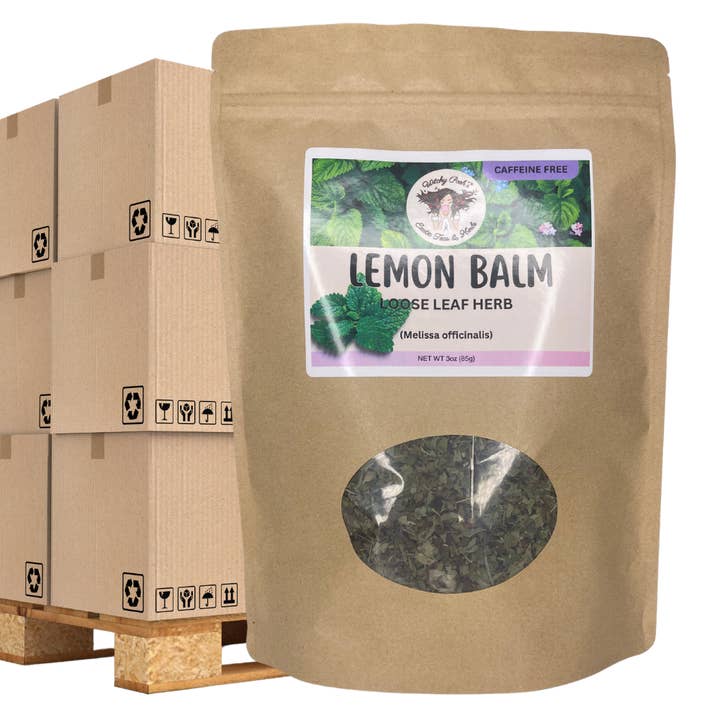 Witchy Pooh's Lemon Balm Tea - Loose Leaf Herb, Caffeine Fre for wholesale by Witchy Pooh's Exotic Teas & Herbs