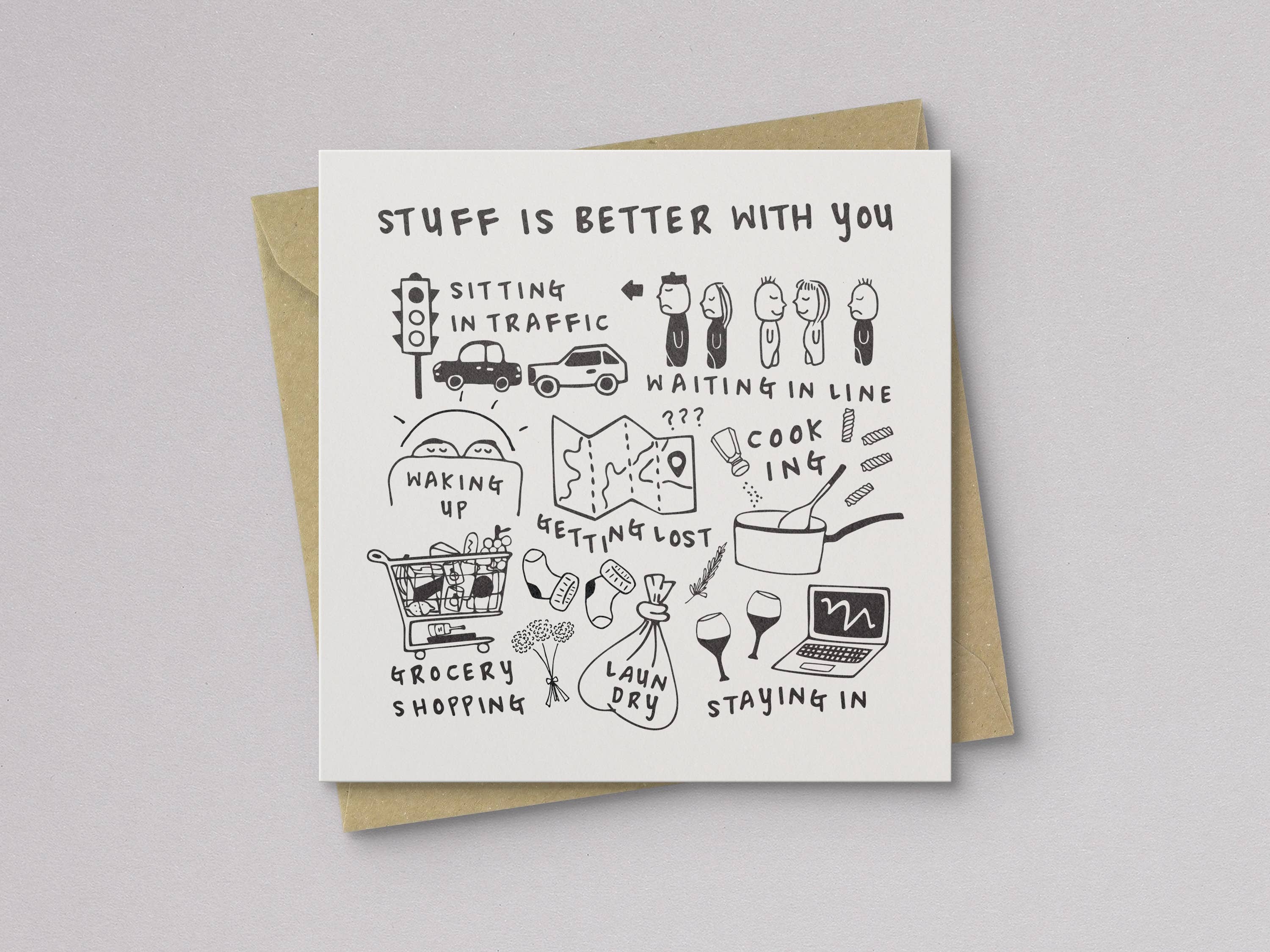 Kwohtations - Wholesale Love Card - Stuff is Better With You Valentine's Day Card1
