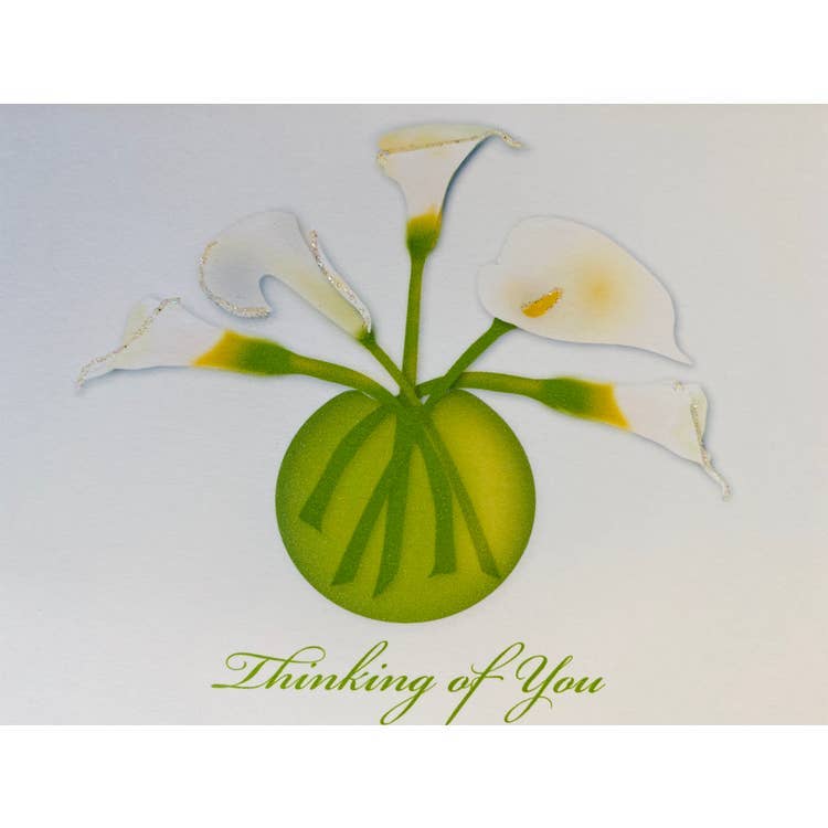 Studio Daedre - Wholesale Thinking of You Card - Lillies in Vase, Thinking of you Card - Loose Card0