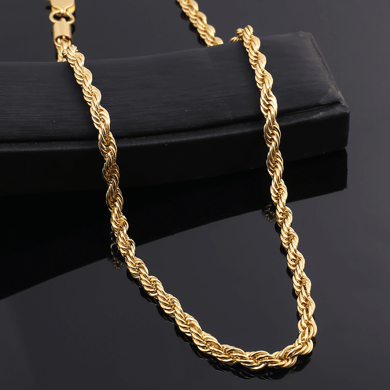 ElevateWell - Wholesale Link & Chain Necklace - Gold Rope Chain0