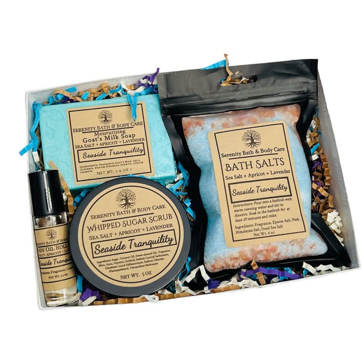 Seaside Tranquility Spa cadeauset voor haar| Moederdagcadeau voor wholesale door Serenity Bath and Body Care