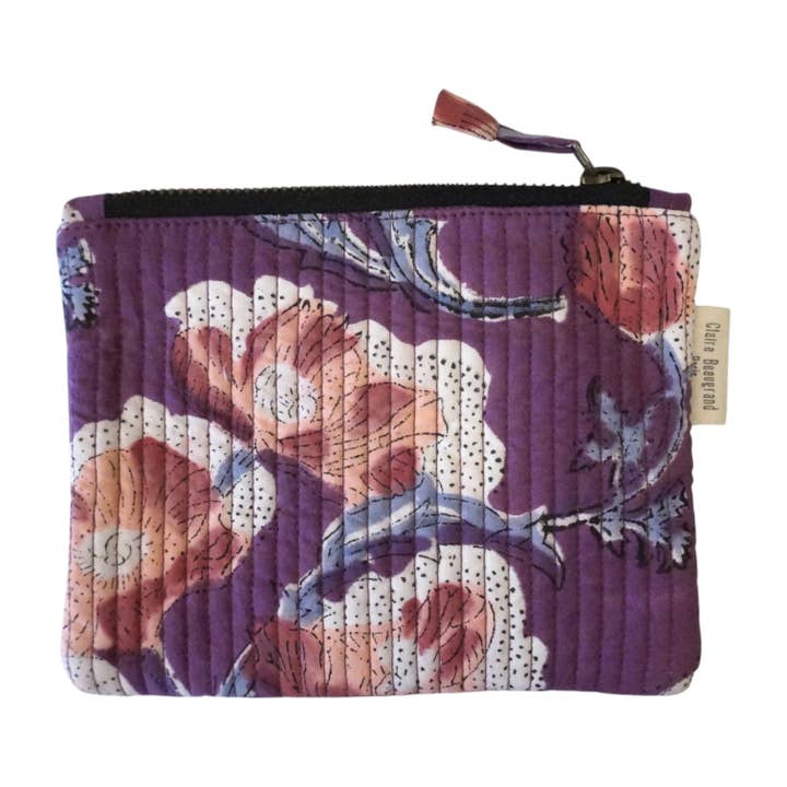 Printed cotton pouch No. 103 for wholesale by Claire Beaugrand
