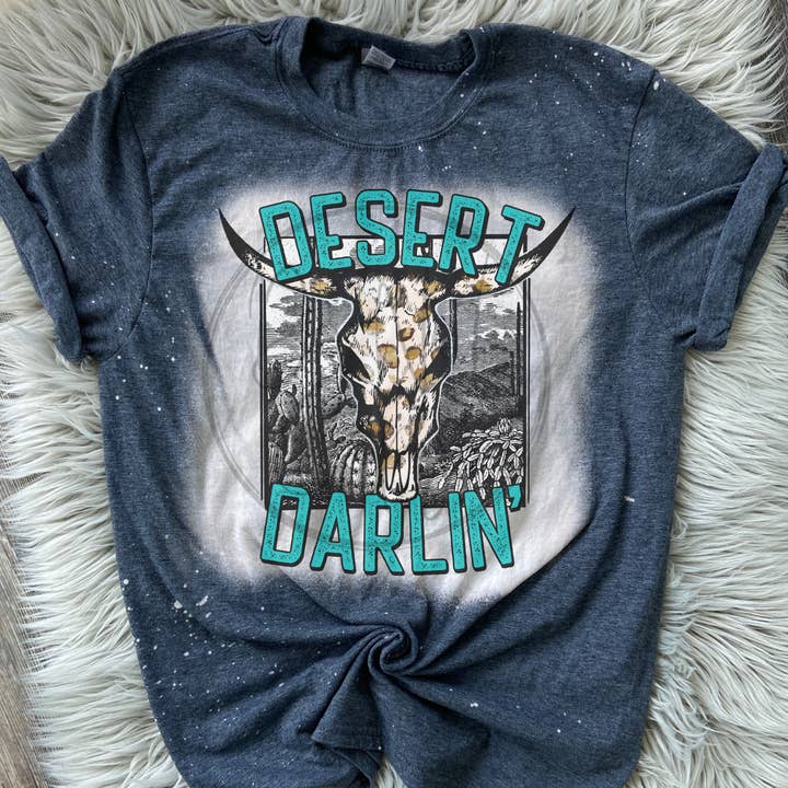 Desert Darlin Bleached Distressed T-shirt for engroshandel hos Antisocial Designs