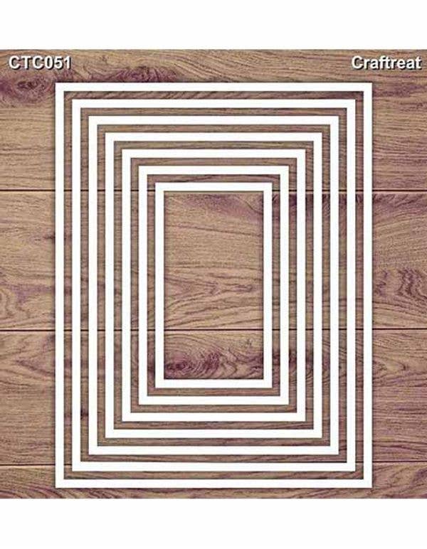 CrafTreat - Wholesale Craft Supplies - CrafTreat Nested Rectangle1 Laser Cut Chipboard 5.5x60