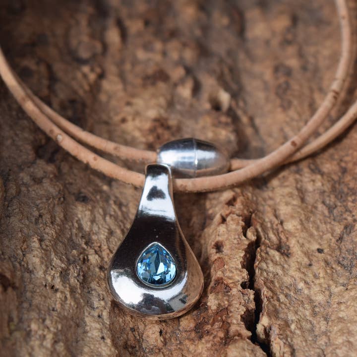 Swarovski Teardrop Cork Halsband för wholesale av Cork Tree Designs