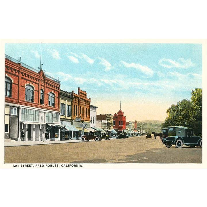 Art Print CA-1311 12th Street, Paso Robles for wholesale by Found Image Press
