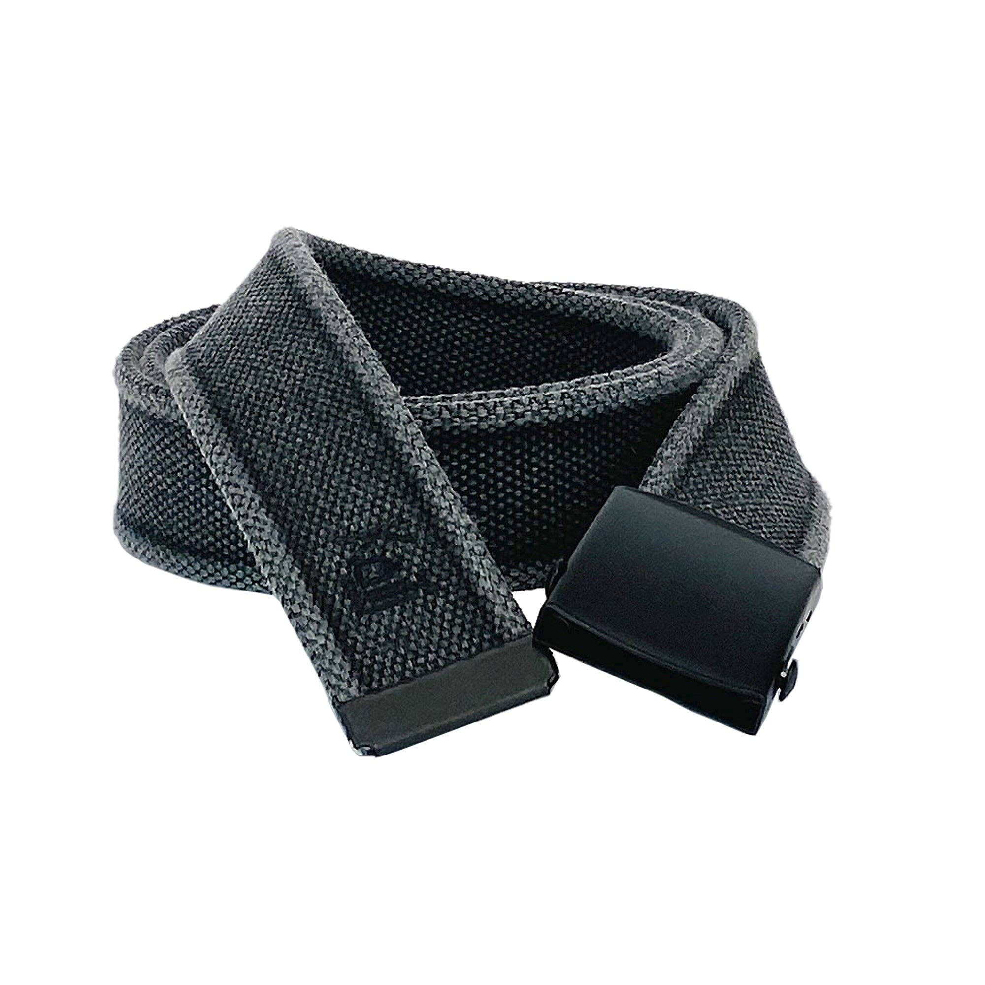 Kaili mood / RENATO BORZATTA - Italy since 1978 - - Wholesale Belt - Women's - K4010KB | Stone Washed Canvas Belt in Anthracite Color with Matte Black Buckle. Dimensions: 125 x 4 x 0.5 cm One Size - Adjustable. Packaging: Rigid Gift Box with Base/Lid4