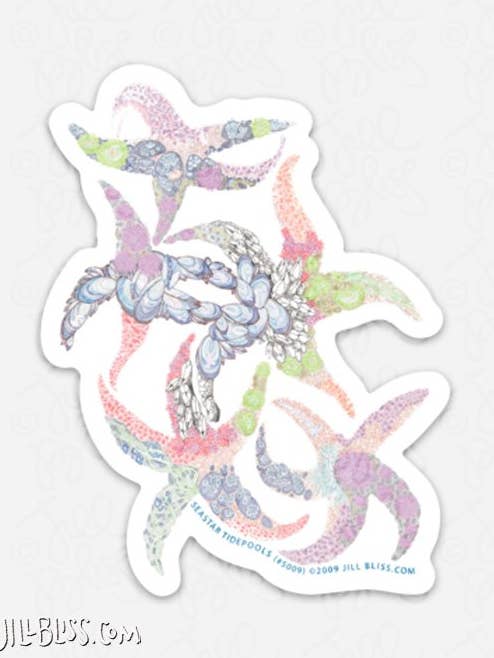 STICKER LEEFGEBIED ZEESTER GETIJDENZWEMBADEN voor wholesale door Jill Bliss Artwork