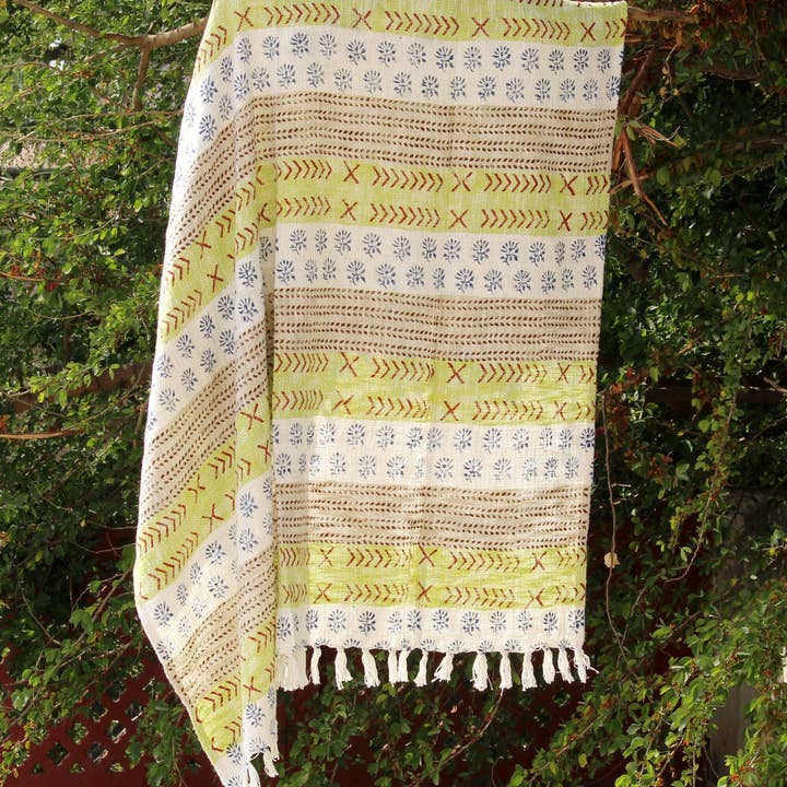 Bhawana Handicrafts - Vendita all'ingrosso Plaid - Coperta in cotone fatta a mano, copridivano, telo da spiaggia Boho