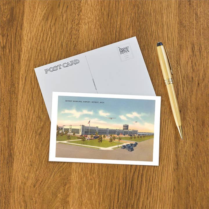 Found Image Press – Großhandel Postkarten – Postkarte MI-635 Detroit Municipalflughafen1