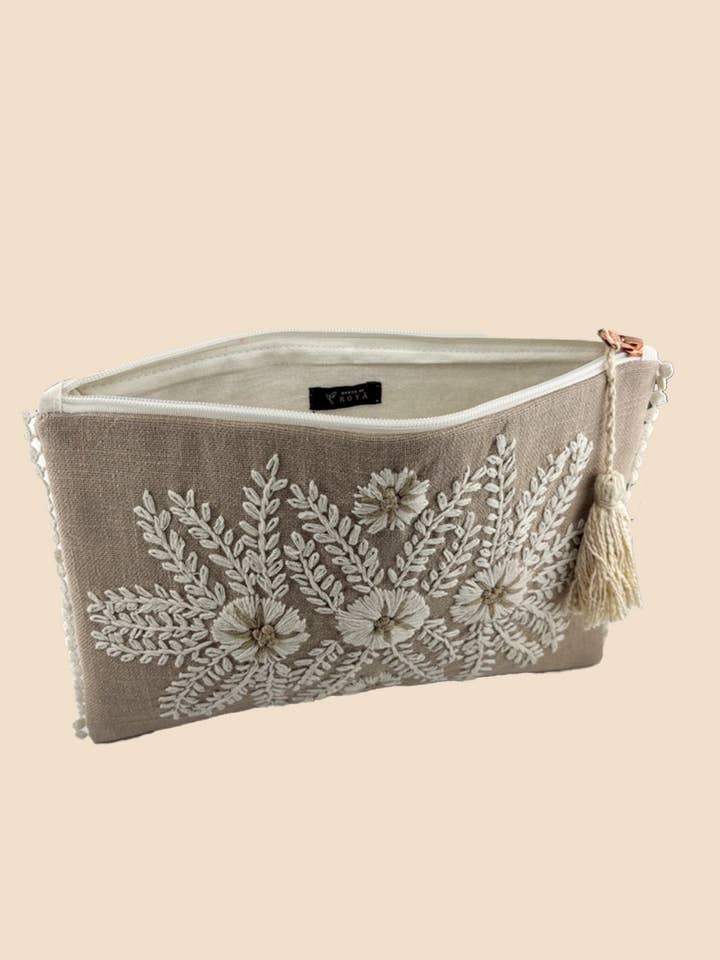 Pochette Ricamata Pebble Tone per la vendita all'ingrosso da parte di House of Roya Ltd