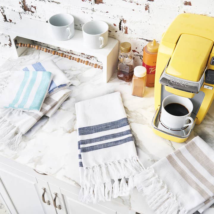 Morgan Striped Kitchen Towel for wholesale by carol & frank