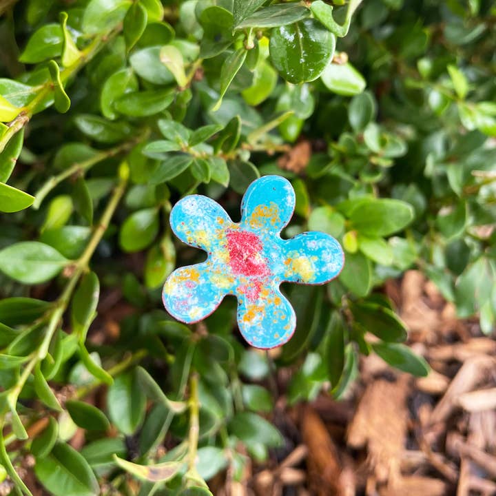 Clever Goods by Annabelle Noel Designs - Wholesale Garden/Lawn Stake - Small Copper Enamel Flowers12