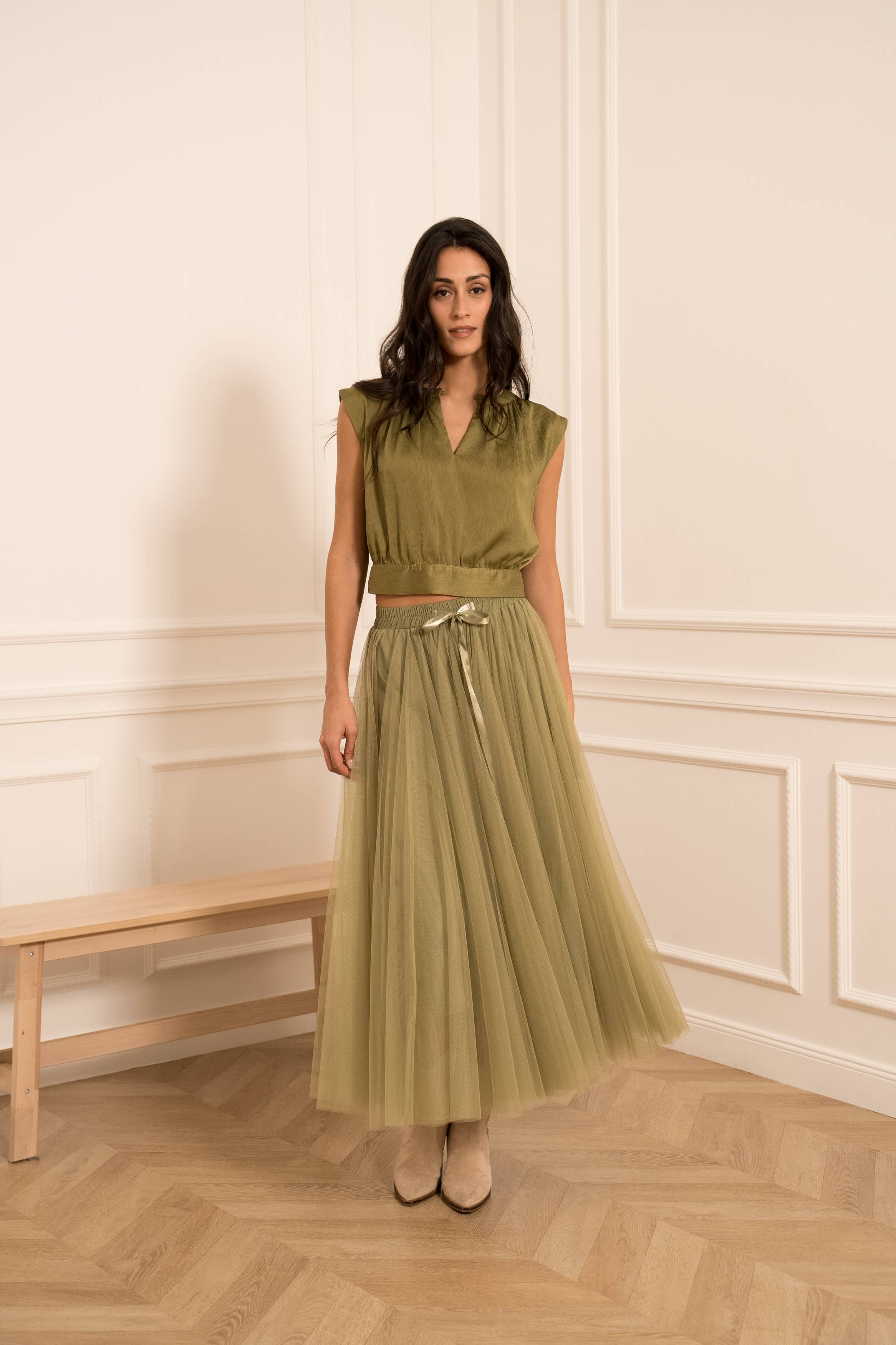 CHOKLATE PARIS - Vente Jupe – femme - Jupe longue Aria en tulle SS26 colors - CK0807745