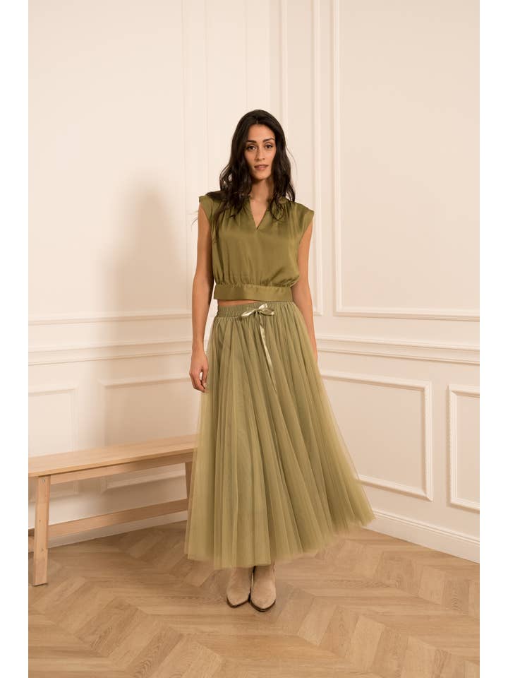 CHOKLATE PARIS - Vente Jupe – femme - Jupe longue Aria en tulle SS26 colors - CK0807745