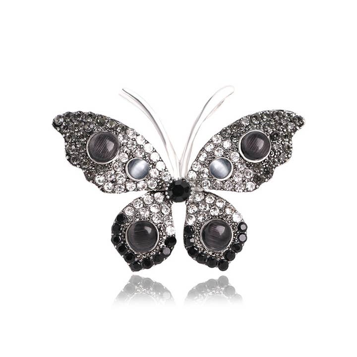 Tourtiwi - Wholesale Brooch - Rhinestone Butterfly Brooch Pin Corsage1