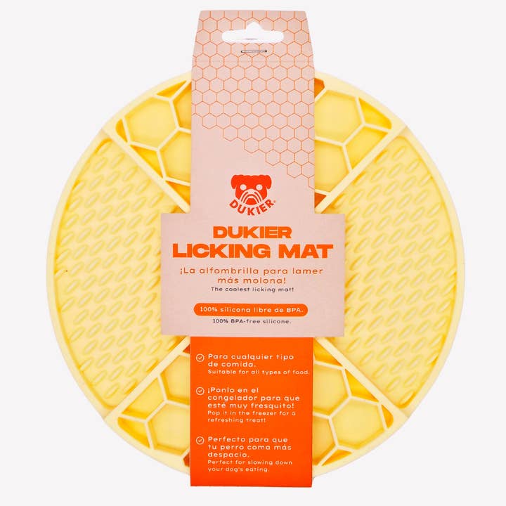 Dukier - Vendita all'ingrosso Tappetino sottociotola per animali - Cane - TAPPETINO LICK PER CANI GIALLO1
