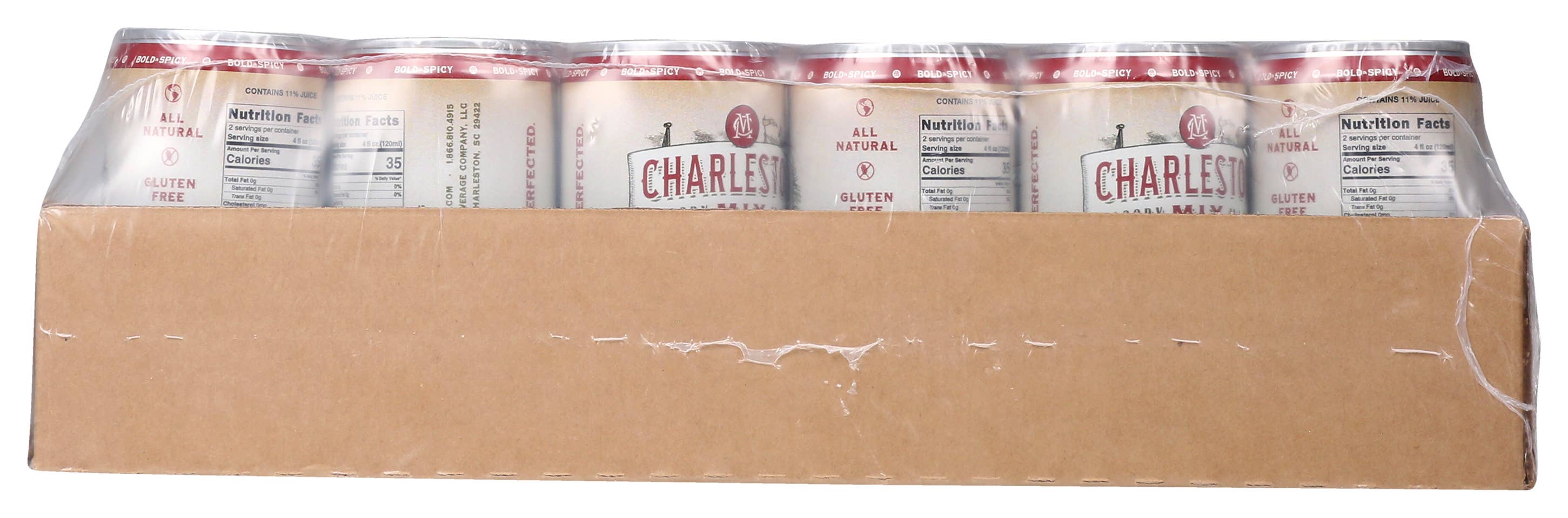 Charleston Mix - Wholesale Cocktail mix/syrup - Bold & Spicy Bloody Mary Mix 8oz Cans | 24 Can Bulk Pack4