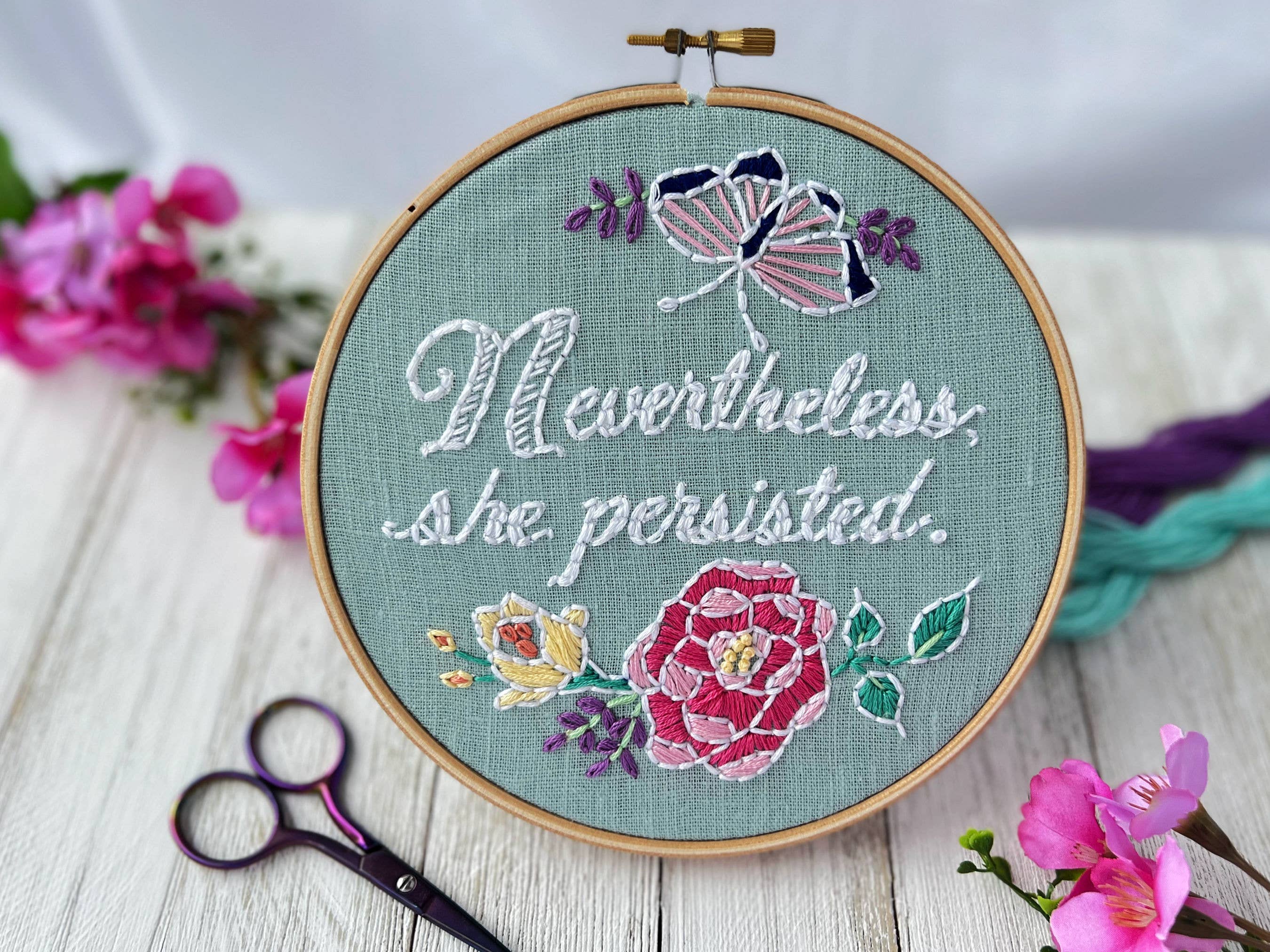 I Heart Stitch Art – wholesale Embroidery/cross-stitch supplies – Nevertheless, She Persisted: Embroidery Kit8