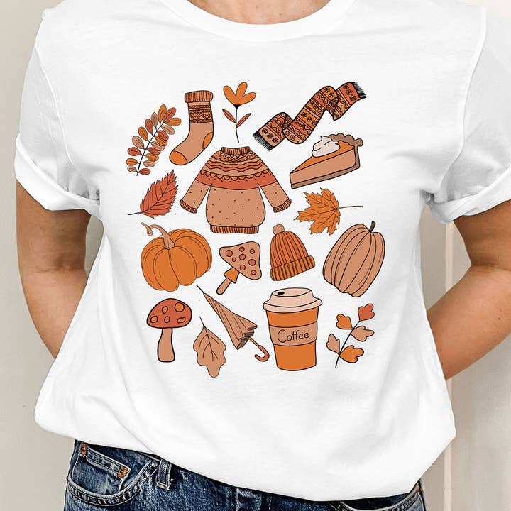 Camiseta Gráfica Favoritos Acogedores de Otoño para venta al por mayor de Select Apparel