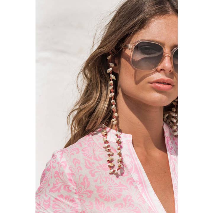 Piti Cuiti - Wholesale Sunglasses/Eyeglasses Strap - Women's - HANG GLASSES WITH PINK SHELLS