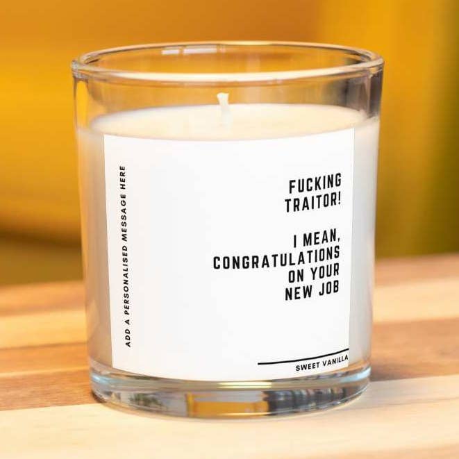Personalised New Job Candle | New Job Candle | Novelty Gift for wholesale by MKTrendsCo