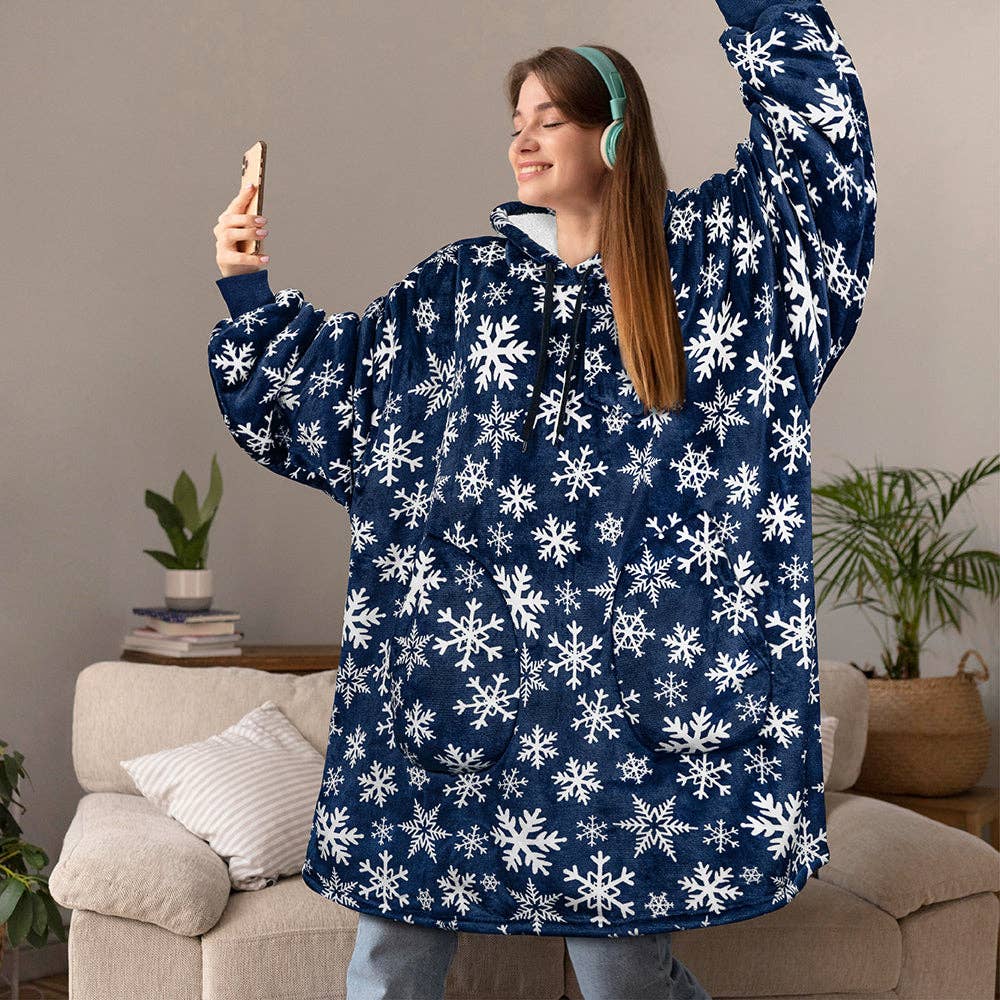 Pavilia - Wholesale Hoodie - Women's - Chest Pocket Sherpa Hoodie Blanket - Patch Pocket (Regular / Long)68