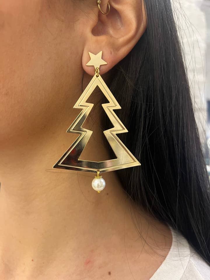 Orecchini albero di Natale e Stellina e Perla per la vendita all'ingrosso da parte di DITTA Alessandra Avallone
