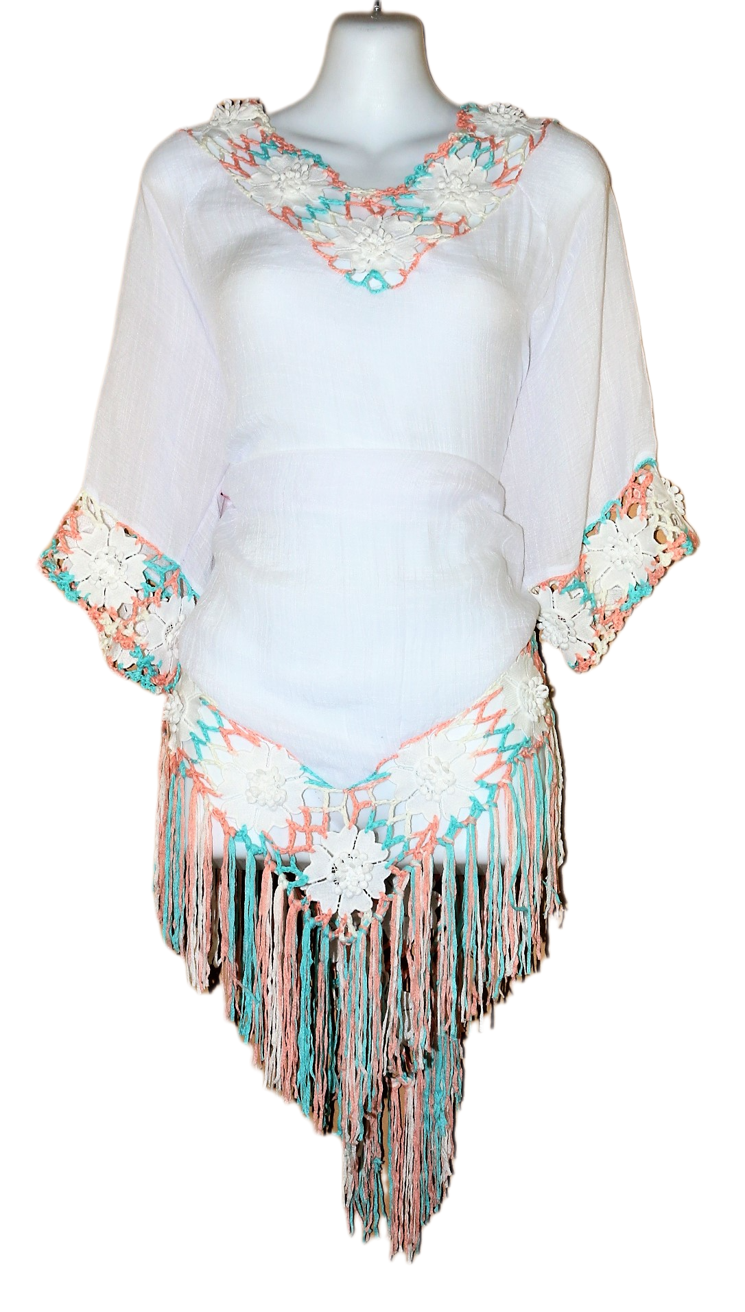 White Combo One Piece Cover Up - HT1049 for wholesale on Faire2