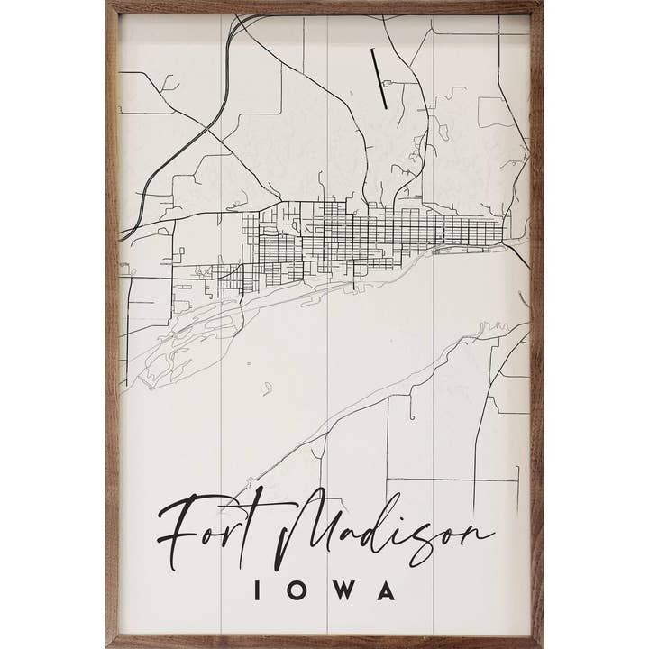 Map Personalized Coordinates City State White for wholesale by Kendrick Home