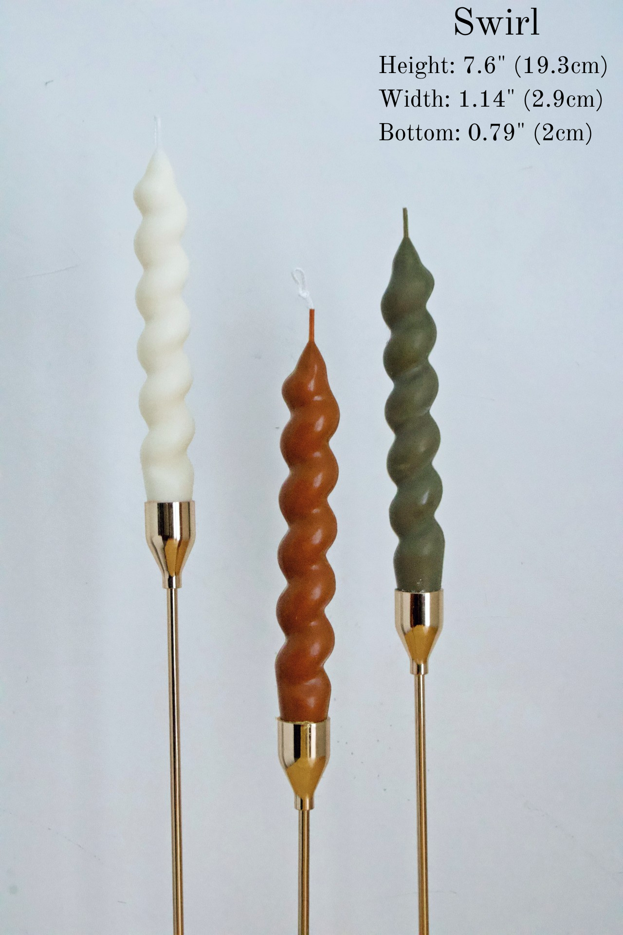 MarneyAsh - Venta al por mayor Velas cónicas/candeleros - Set de 3 Velas: Burbuja, Hexágono y Espiral5